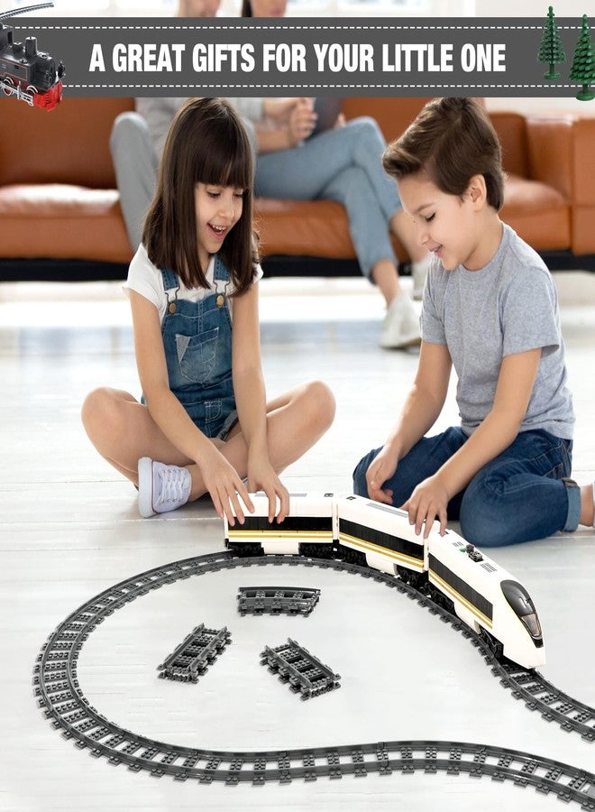 MANNIDOO Classic City Train Tracks, 72 Pieces Railroad Track with 24 Flexible, 24 Curved and 24 Straight Tracks, Train Expansion Accessories Compatible with All Major Brands Train Tracks - Image 5